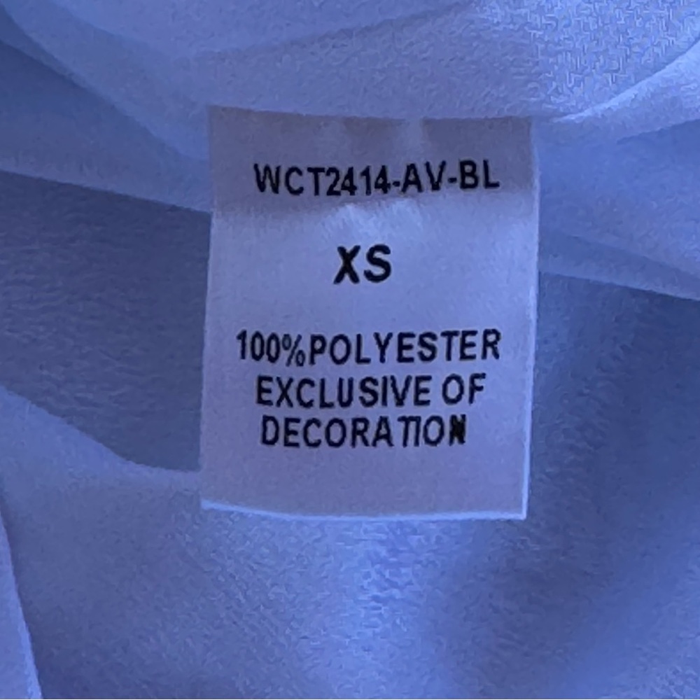 THML Pale Blue V-Neck Textured Mini Dress - Picture 10 of 16